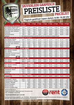 Täglich geöffnet (open daily): 8.00-18.00 Uhr
