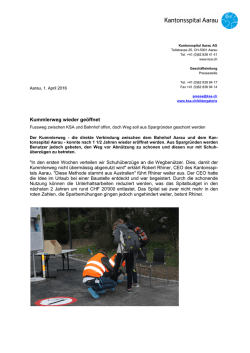 Kummlerweg wieder geöffnet