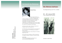 Die Stimme befreien - Stimme und Sprechen