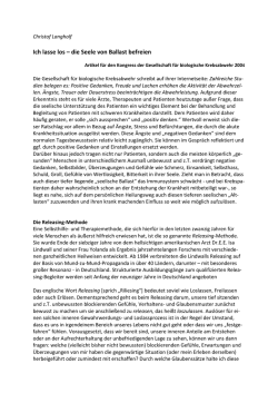 Ich lasse los &ndash; die Seele von Ballast befreien