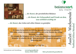 die Kunst, der persönlichen Balance