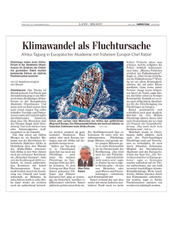 Presseartikel aus der Saarbrücker Zeitung, vom 27.11.2015