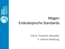 Friedrich Wewalka: Magen - Endoskopische Standards
