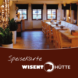 Speisekarte - Wisent Hütte