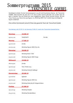 Eine sch&ouml;ne Sommerzeit w&uuml;nscht Ihnen das gesamte Team der