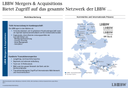 LBBW Mergers & Acquisitions Bietet Zugriff auf das gesamte