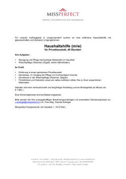 Inserat Haushaltshilfe Langenzersdorf