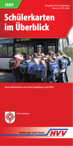 Sch&uuml;ler-Karten im &Uuml;berblick, Ausgabe Segeberg