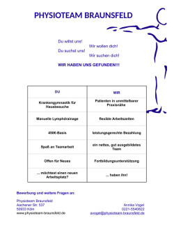 Hausbesuche - Physioteam Braunsfeld