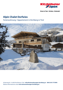 Alpin Chalet Dorfwies in Kirchberg in Tirol
