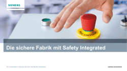 Die sichere Fabrik mit Safety Integrated