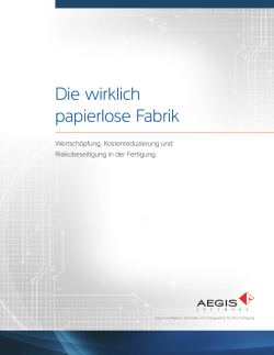 Die wirklich papierlose Fabrik