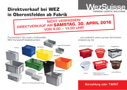 Direktverkauf bei WEZ in Oberentfelden ab Fabrik