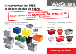 Direktverkauf bei WEZ in Oberentfelden ab Fabrik
