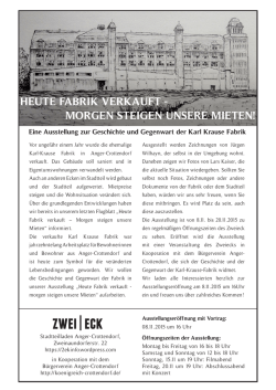 HEUTE FABRIK VERKAUFT - MORGEN STEIGEN UNSERE MIETEN!