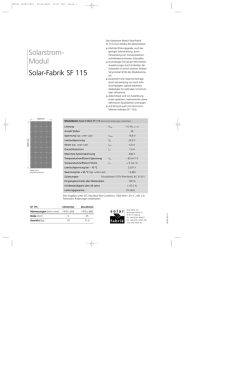 Solar-Fabrik SF 115 Solarstrom- Modul