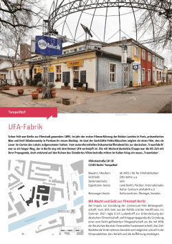 Industriekultur in Berlin - UFA