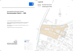 Kernzonenplan Fabrik 1 : 1000 Legende