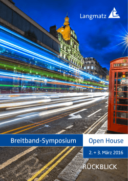 Breitband-Symposium Open House