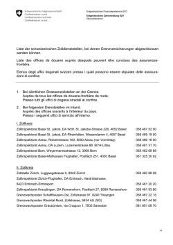 Liste der Zollstellen