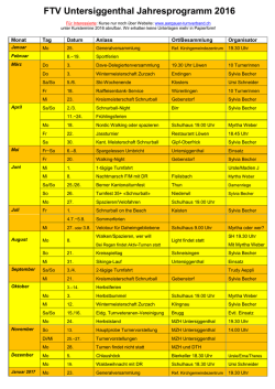 Agenda 2016 - STV Untersiggenthal
