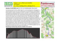Etappe 4: von Loffeld nach Scheßlitz 23.10.2015 Ca. 17 km, Aufstieg