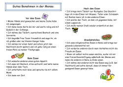 Gutes Benehmen in der Mensa