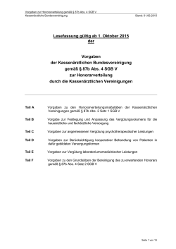 PDF, 110 KB - Kassenärztliche Bundesvereinigung