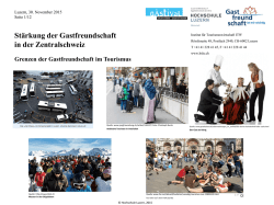 Grenzen der Gastfreundschaft - St&auml;rkung der Gastfreundschaft in