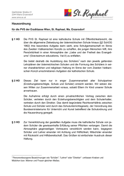 Hausordnung - Schulzentrum Maria Enzersdorf