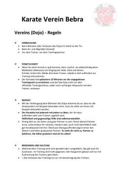 Dojo-bzw Vereinsregeln - Karate