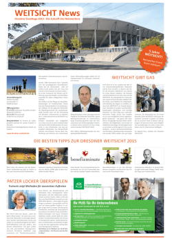 Die WEITSICHT News 2015