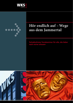 H&ouml;r endlich auf &ndash; Wege aus dem Jammertal