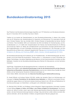 Bundeskoordinatorentag 2015