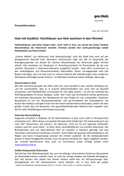 Holz mit Ausblick: Hochh&auml;user aus Holz wachsen in den Himmel