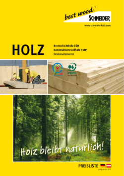 Gesamtprospekt Holz - best wood SCHNEIDER ® GmbH