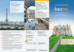 Informationsflyer Bereich Holz auf der bautec 2016