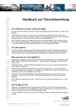 Handbuch zur Törnvorbereitung - blue