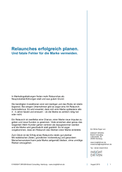 Relaunches erfolgreich planen.