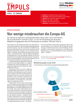 Nur wenige missbrauchen die Europa-AG - Hans-B&ouml;ckler