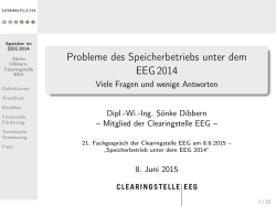 Vortrag von Sönke Dibbern, Clearingstelle EEG