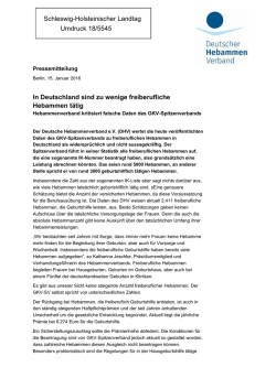 In Deutschland sind zu wenige freiberufliche Hebammen tätig