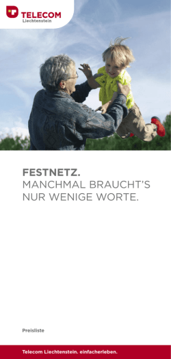 FESTNETZ. MANCHMAL BRAUCHT`S NUR WENIGE WORTE.