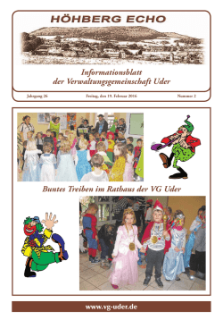Informationsblatt der Verwaltungsgemeinschaft Uder Buntes Treiben
