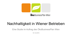 Nachhaltigkeit in Wiener Betrieben