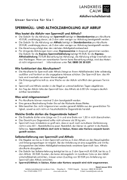 Merkblatt "Sperrmüll- und Altholzabholung"