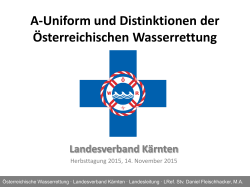 A-Uniform und Distinktionen der Österreichischen Wasserrettung