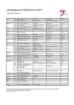 Jahresprogramm 01.02.2016 bis 31.01.2017
