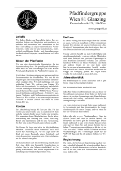 Neulings-Infozettel - Pfadfindergruppe 81 Glanzing