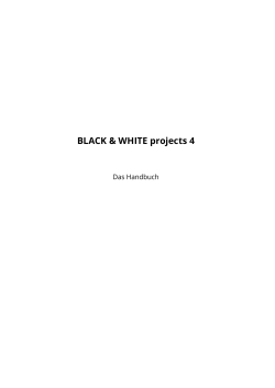 BLACK & WHITE projects 4 - Handbuch